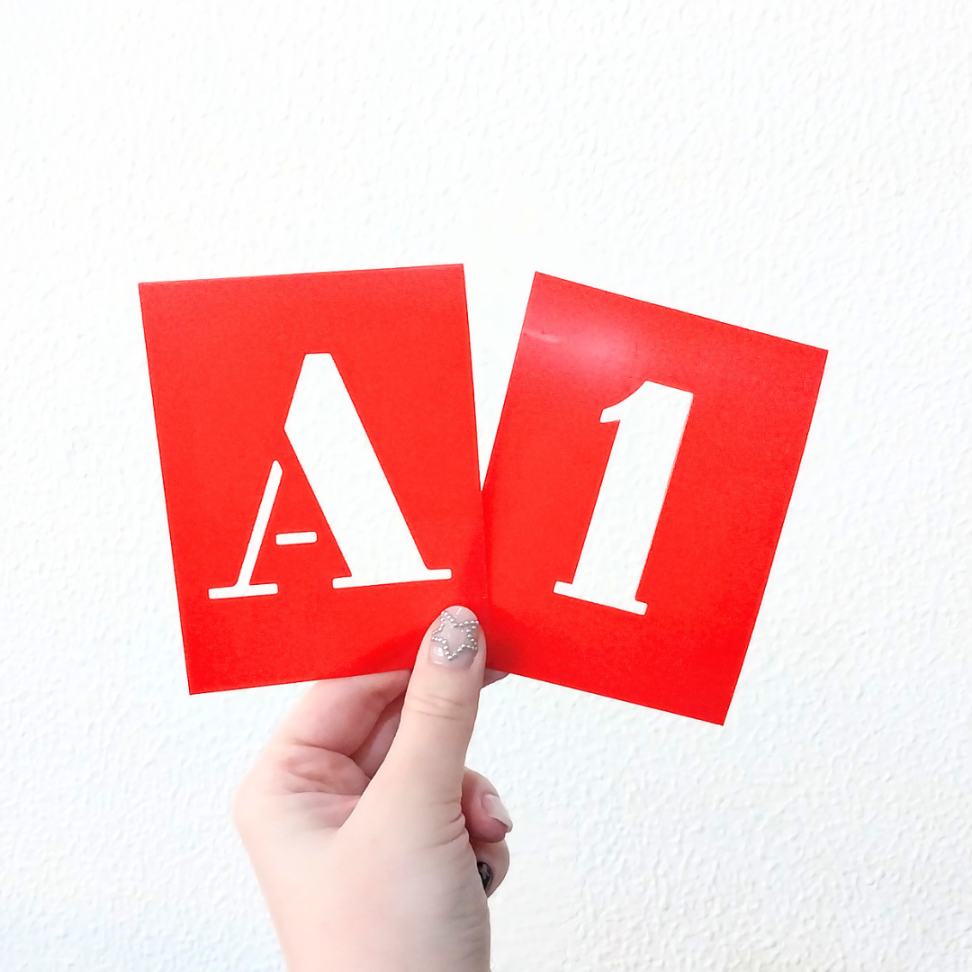 Stencil de Letras para Cartazes e Artesanato 60mm 37 Unidades Compactor - #4