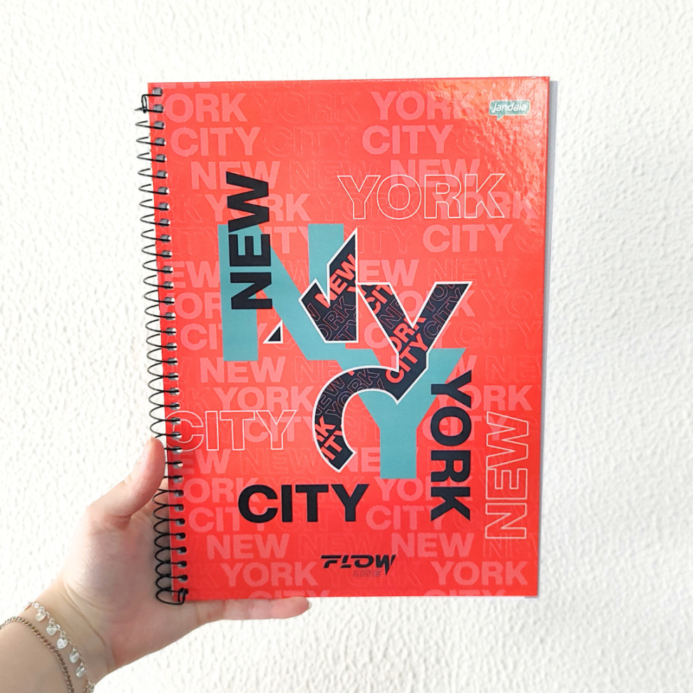 Caderno com Espiral Universitário Flow Line 1 Matéria Jandaia - #1