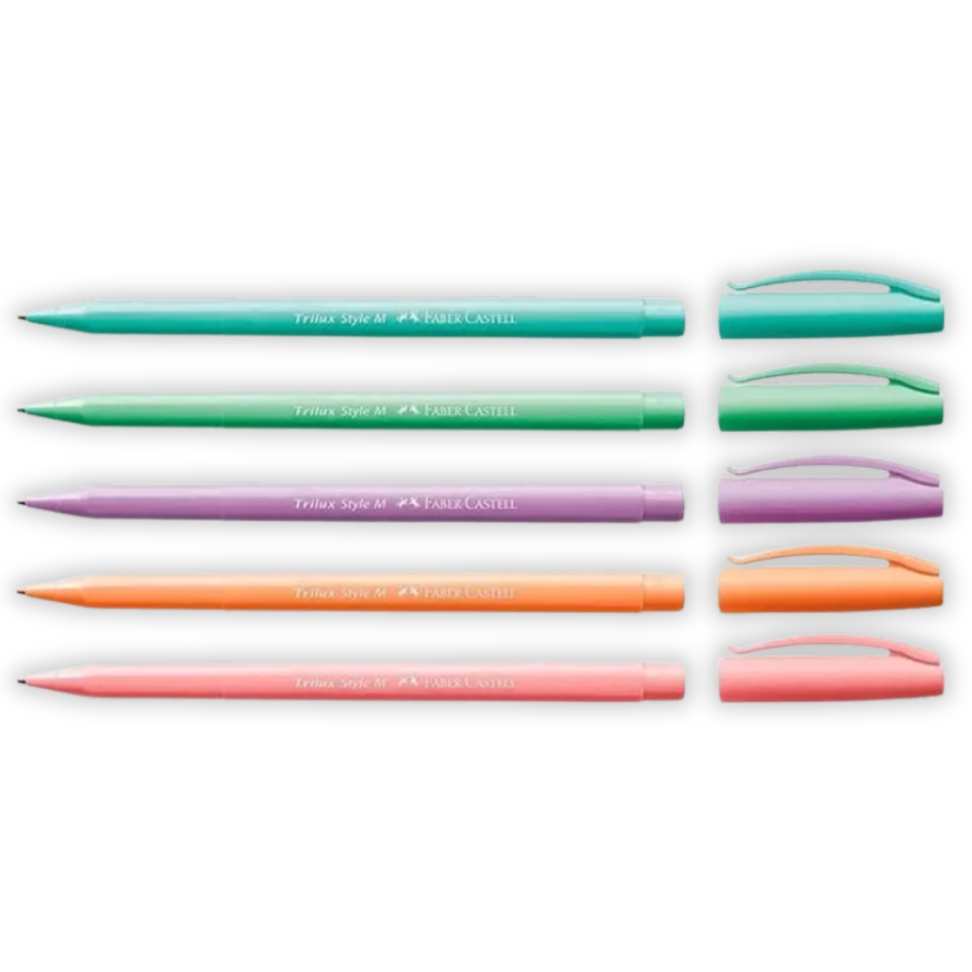 Kit Canetas Esferográficas Trilux Style 5 Cores Faber-Castell - #3