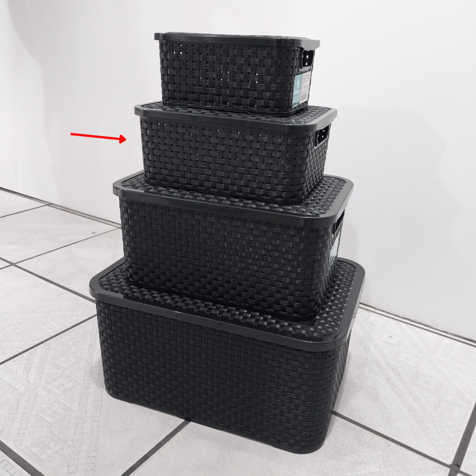 Caixa Organizadora Rattan Preto 4L Nitron - #5
