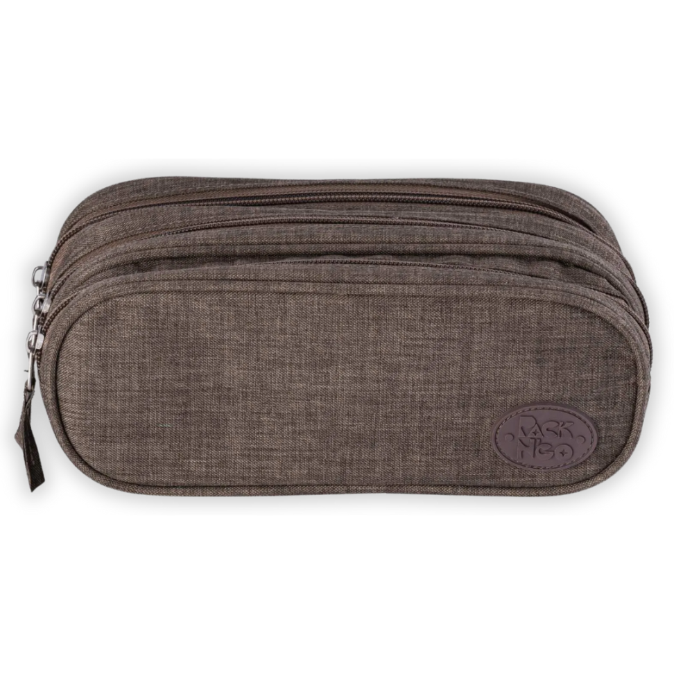 Estojo Triplo Jeans Marrom Packn'Go - #1