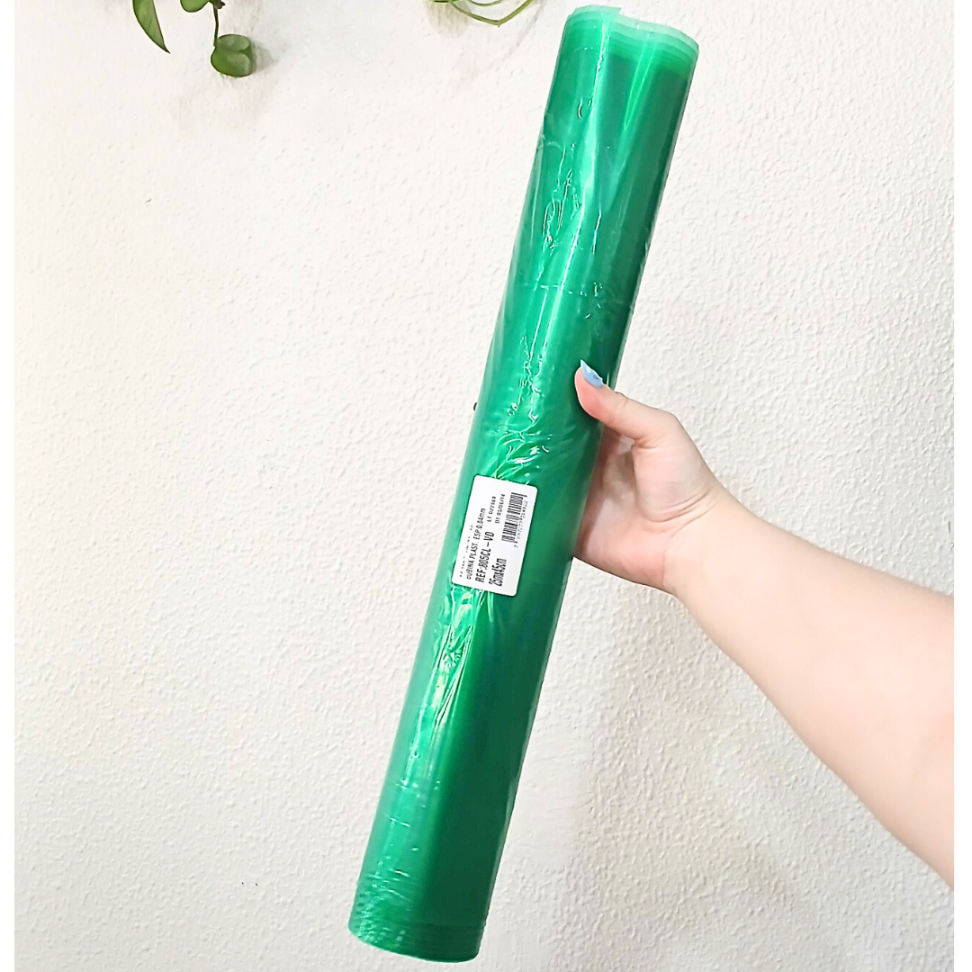 Bobina de Plástico para Encapar 25m x 45cm Verde Brasil DAC - #3