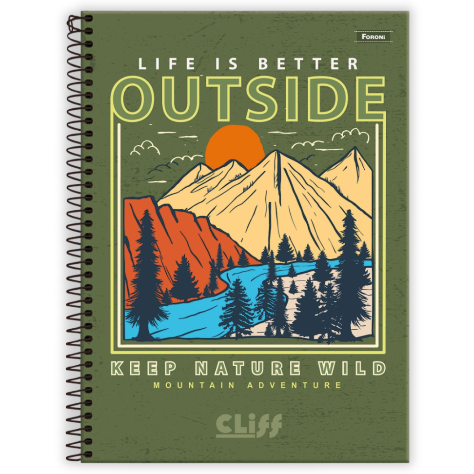 Caderno com Espiral Universitário Cliff Masculino 1 Matéria Foroni - #2