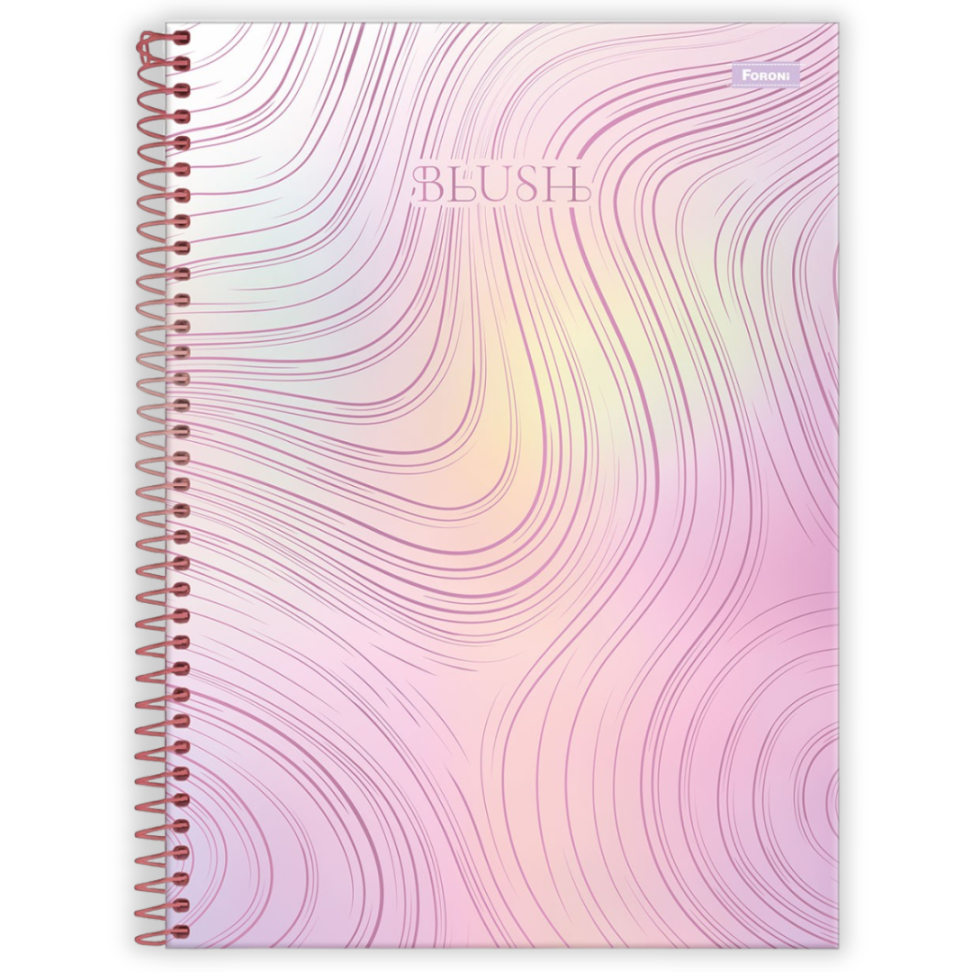 Caderno com Espiral Universitário Blush 1 Matéria Foroni - #1