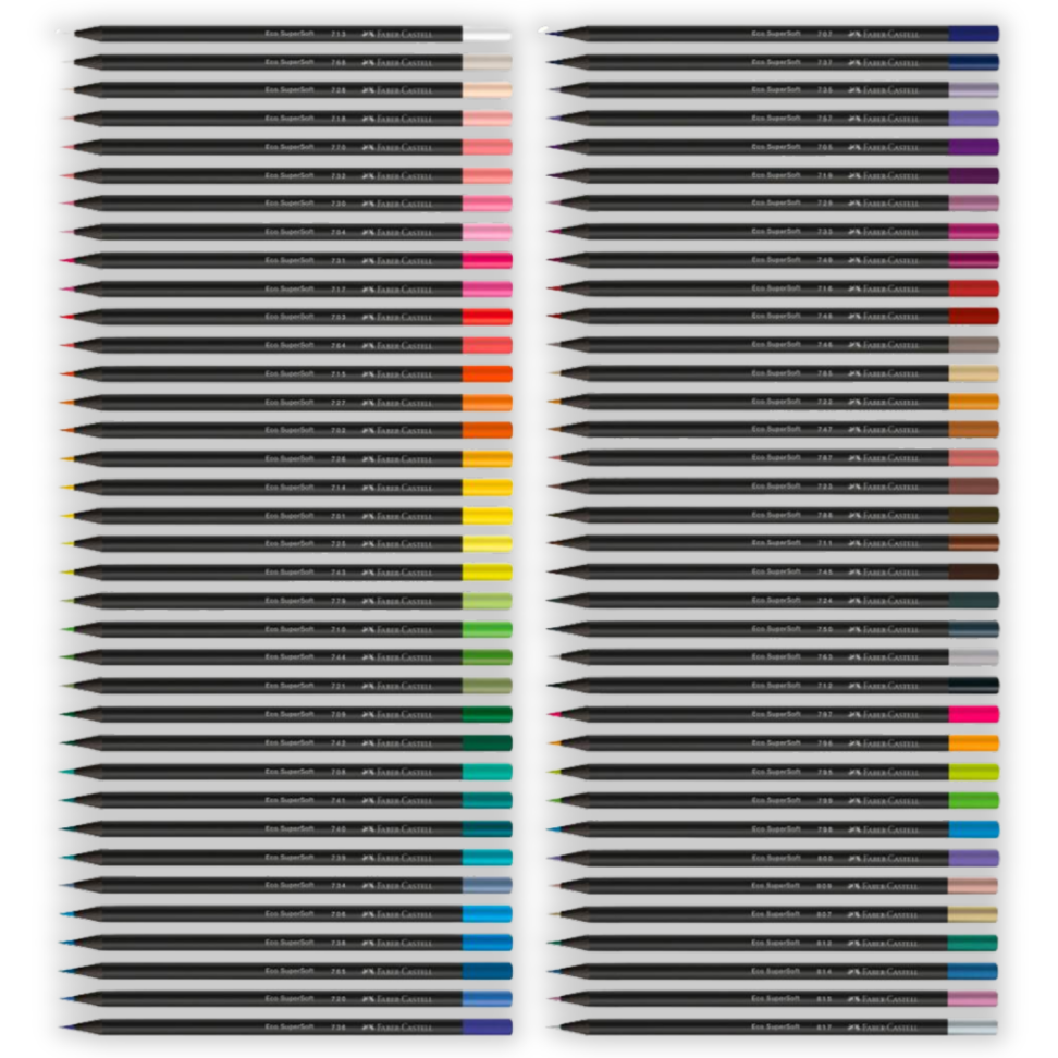 Lápis de Cor Eco SuperSoft Estojo 72 Cores Faber-Castell - #5