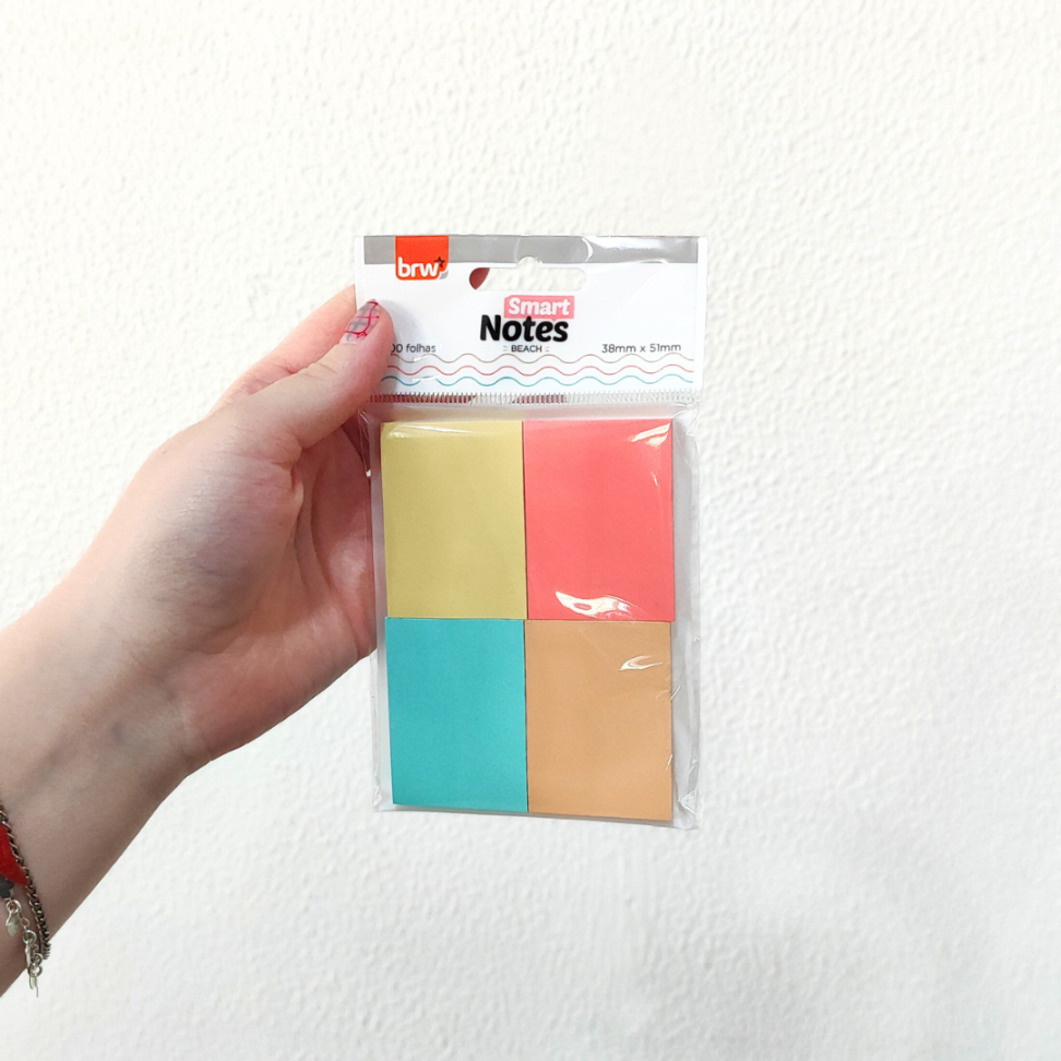 Blocos Smart Notes 38mm x 51mm 4 Cores Beach BRW - #1