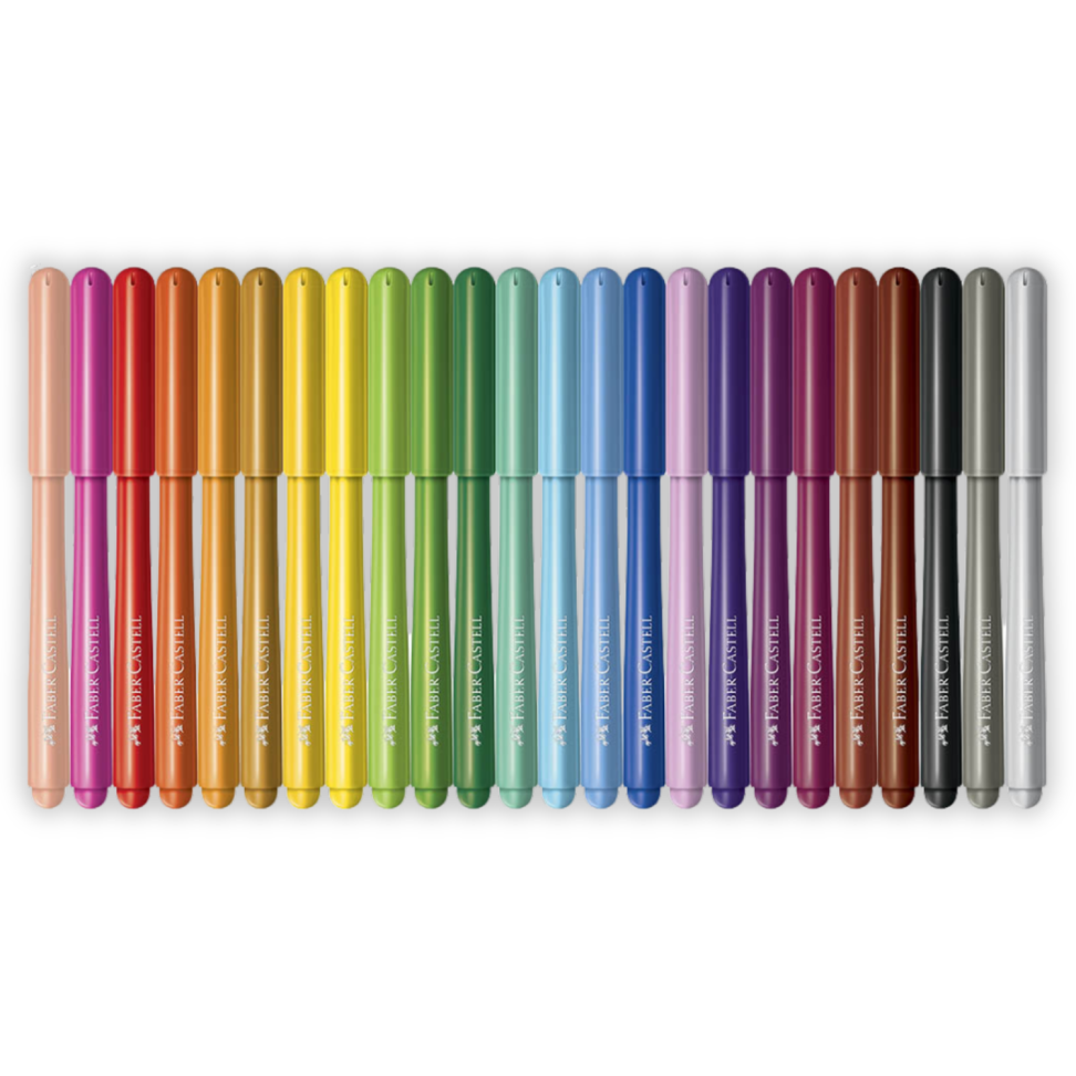 Canetinha Hidrográfica Vai e Vem 24 Cores Faber-Castell