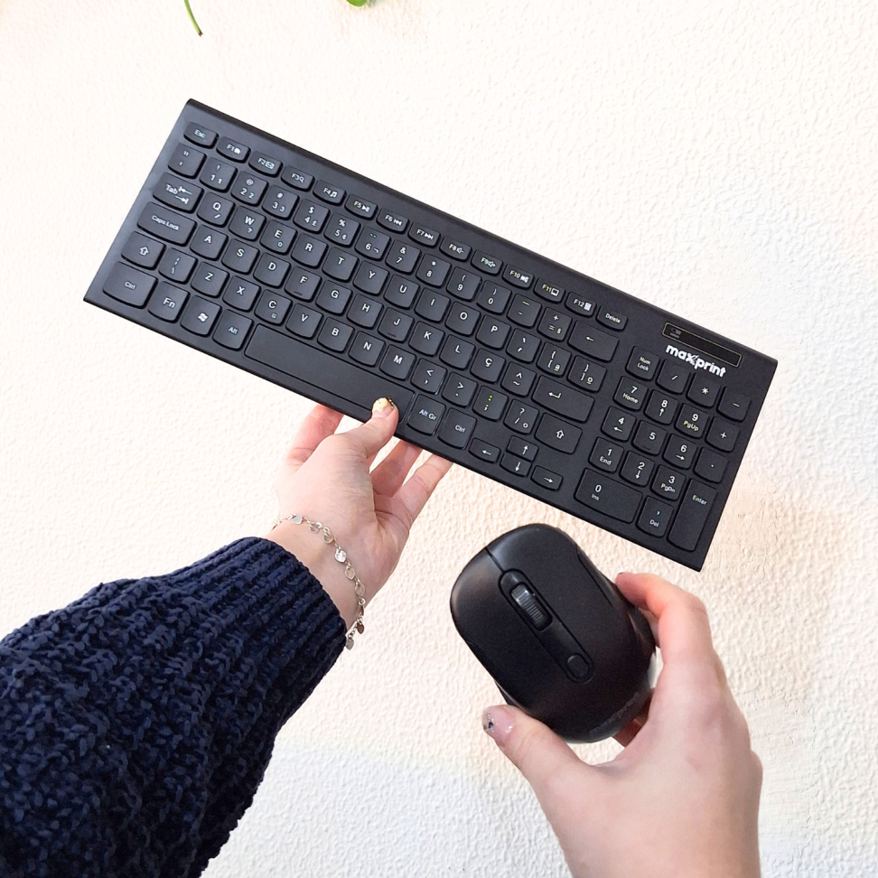 Kit Teclado e Mouse CW1001 Sem Fio Maxprint - #6
