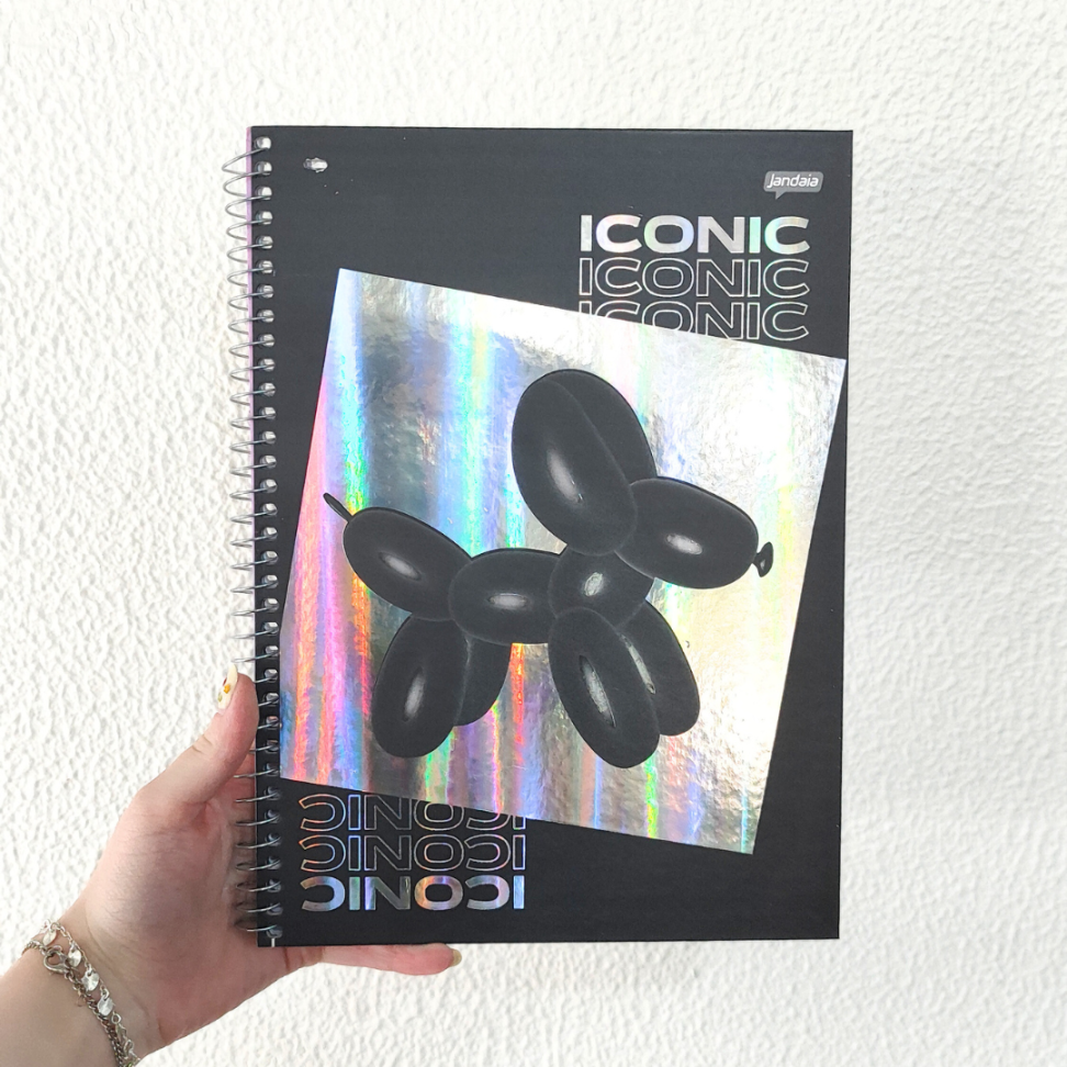 Caderno com Espiral Universitário Holográfica 1 Matéria Jandaia - #1