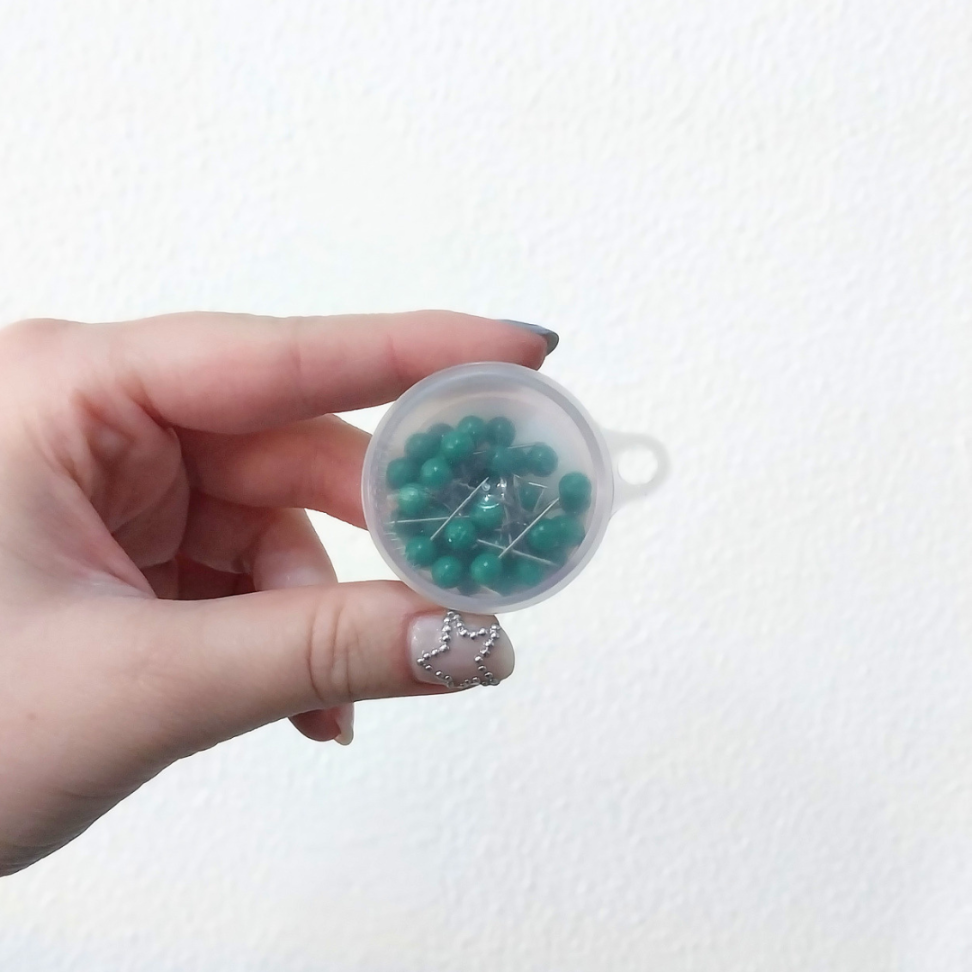 Alfinete para Mapa Tipo Bola Verde Escuro 5mm 50 Unidades ACC