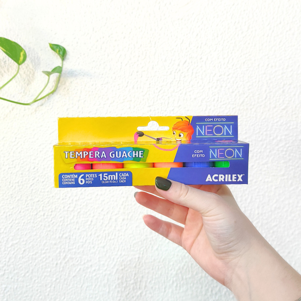 Tinta Guache 6 Cores Neon Art Kids Acrilex - #1
