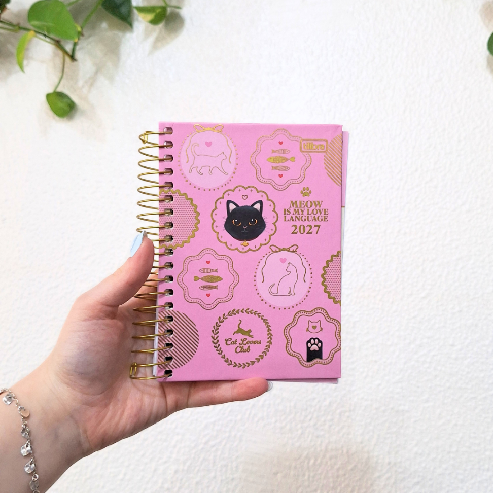 Agenda com Espiral Diária Mini Purrfect Cats 2027 Tilibra - #9