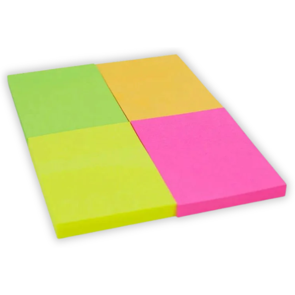 Blocos Smart Notes 38mm x 51mm 4 Cores Neon BRW - #1