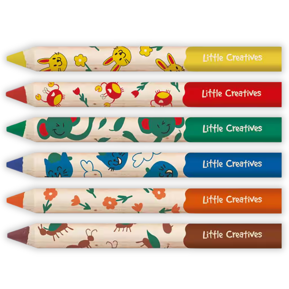 Meu Primeiro Lápis de Cor 6 Cores + 1 Apontador Little Creatives Faber-Castell - #2