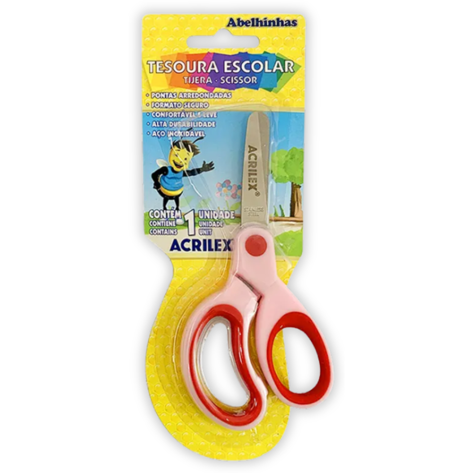 Tesoura Escolar Bicolor Acrilex - #4