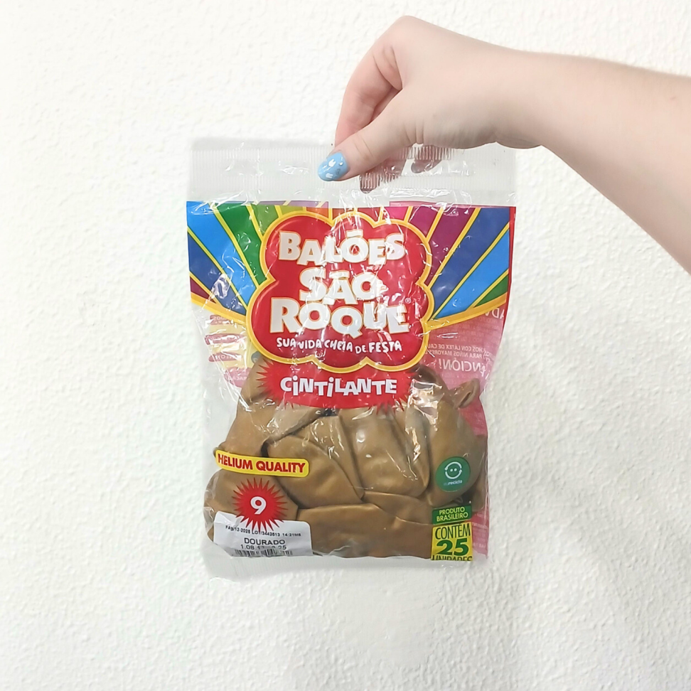 Balões Cintilante Dourado N.9 25 Unidades São Roque - #3