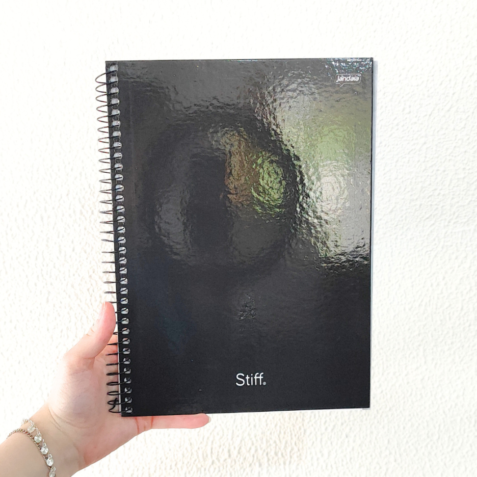 Caderno com Espiral Universitário Stiff Preto 1 Matéria Jandaia