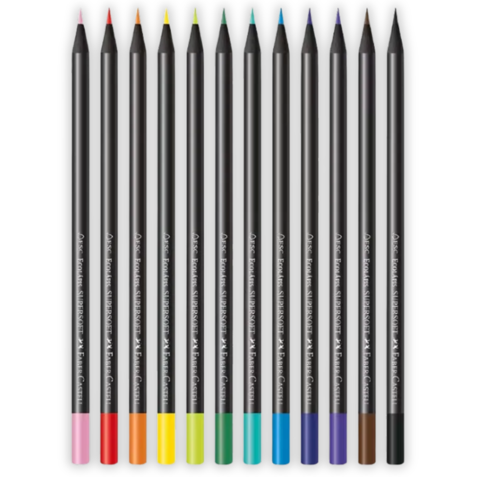 Lápis de Cor Eco SuperSoft 12 Cores Faber-Castell - #1
