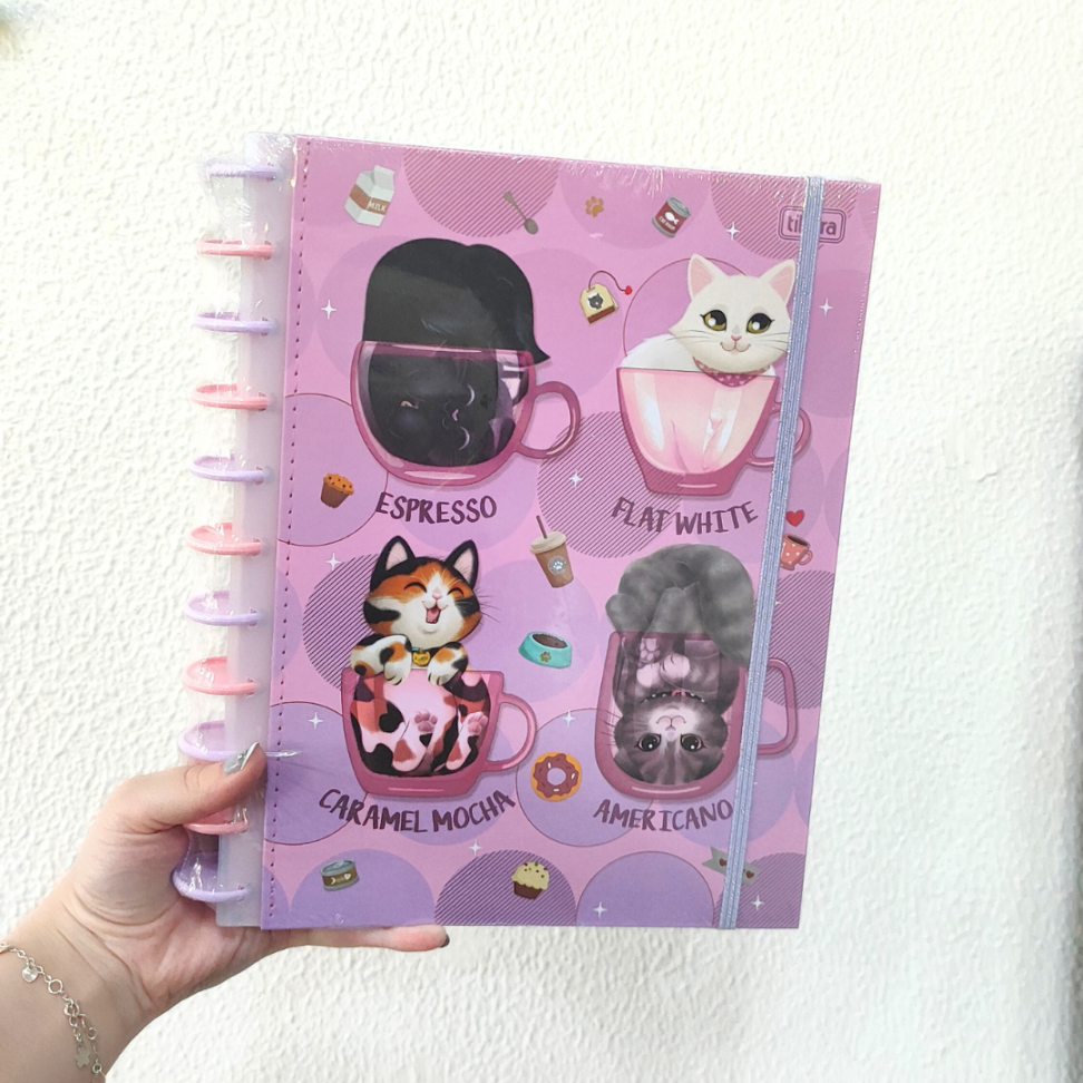 Caderno Inteligente Universitário Purrfect Cats Tilidisco 10 Matérias Tilibra - #1