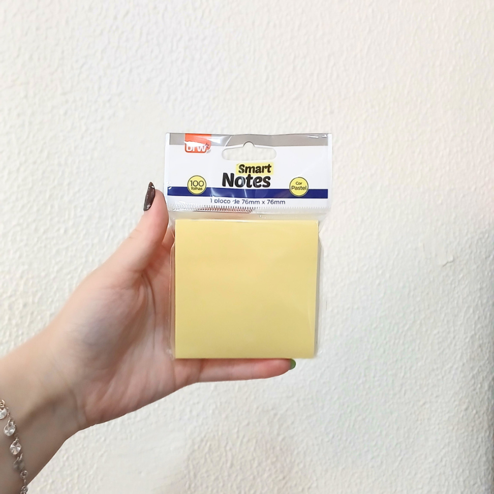 Bloco Smart Notes 76mm x 76mm Amarelo Pastel 100 Folhas BRW - #3