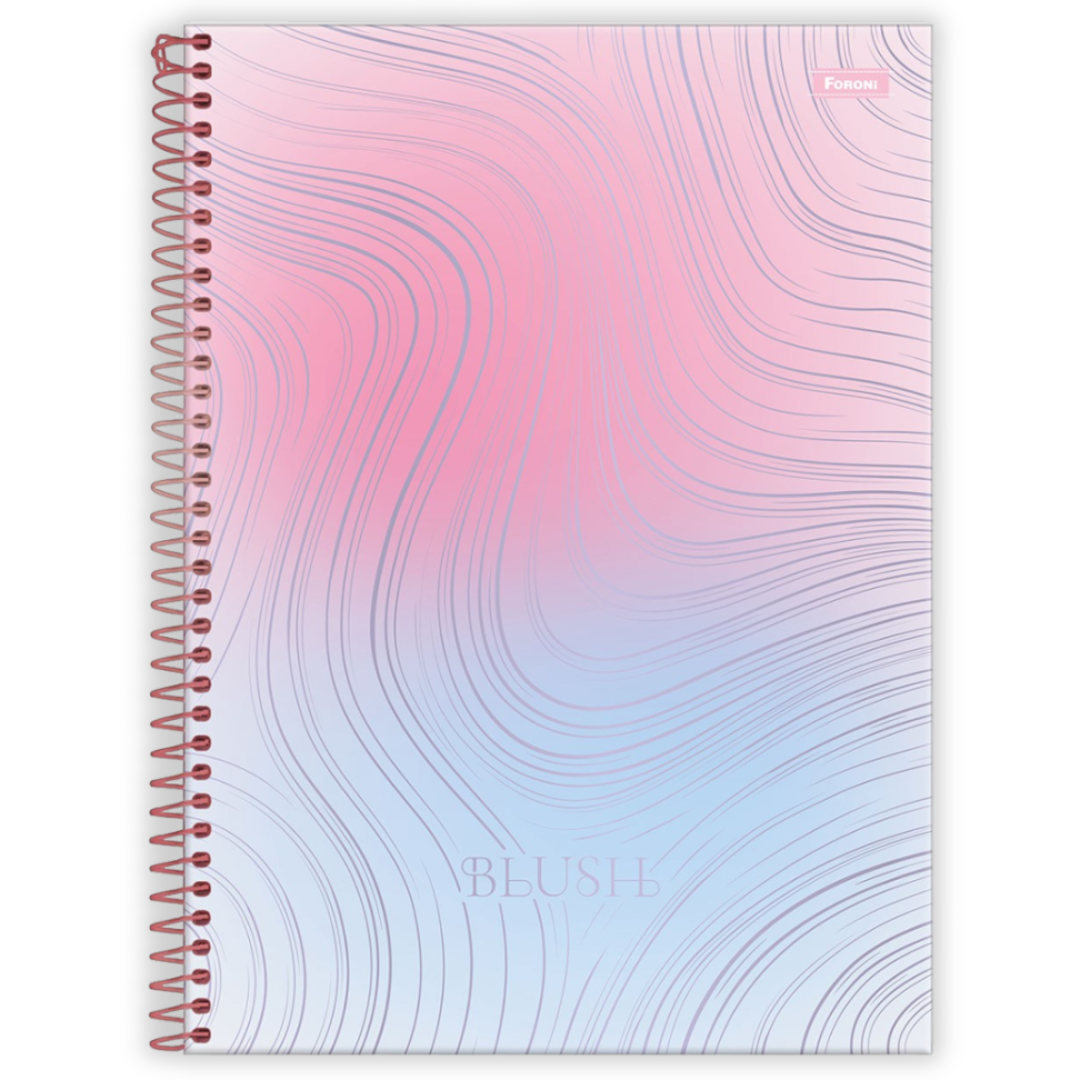 Caderno com Espiral Universitário Blush 10 Matérias Foroni - #4
