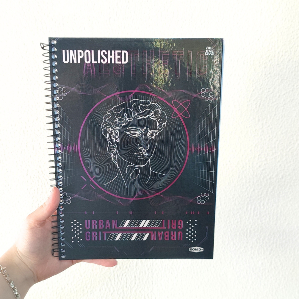 Caderno com Espiral Universitário Bom D+ Masculino 1 Matéria Animativa - #11