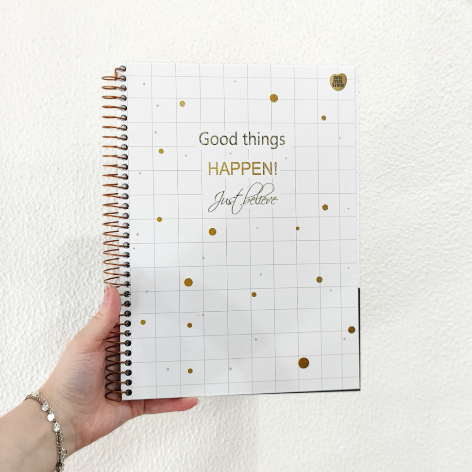 Caderno com Espiral Universitário Happen 10 Matérias Animativa - #1