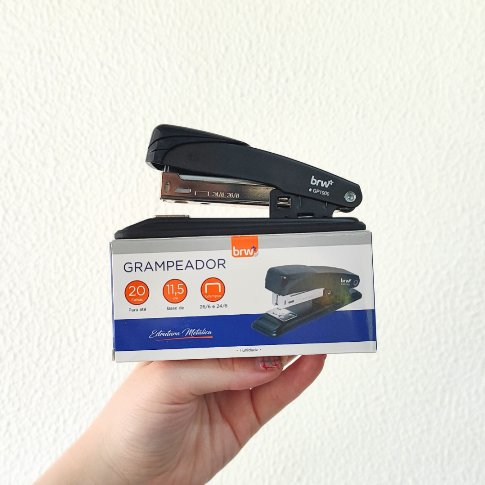 Grampeador 20 Folhas Metálico 11,5cm BRW - #3