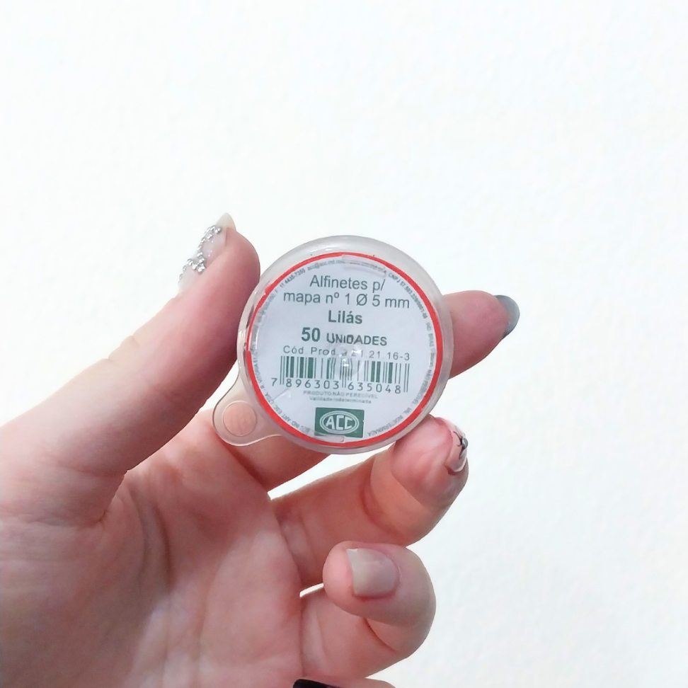Alfinete para Mapa Tipo Bola Lilás 5mm 50 Unidades ACC - #3