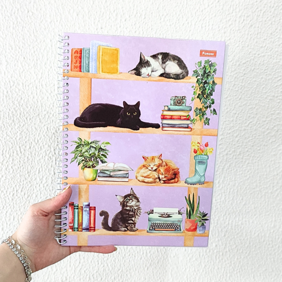 Caderno com Espiral Universitário Furfriends 1 Matéria Foroni - #1