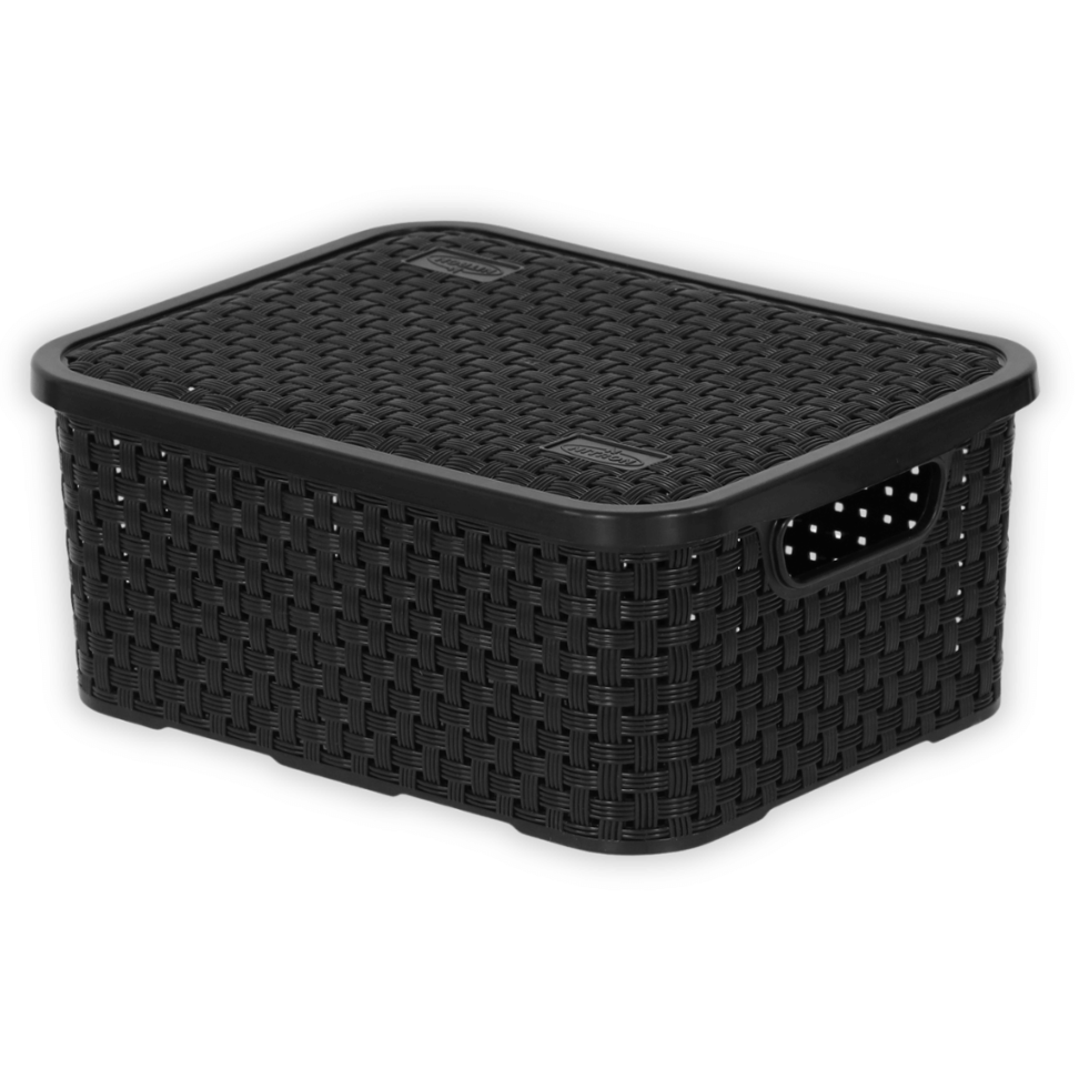 Caixa Organizadora Rattan Preto 4L Nitron
