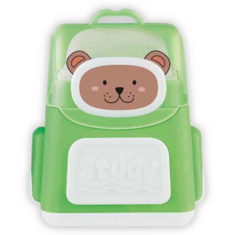 Apontador Duplo com Depósito e Borracha Mochila Tris - #3