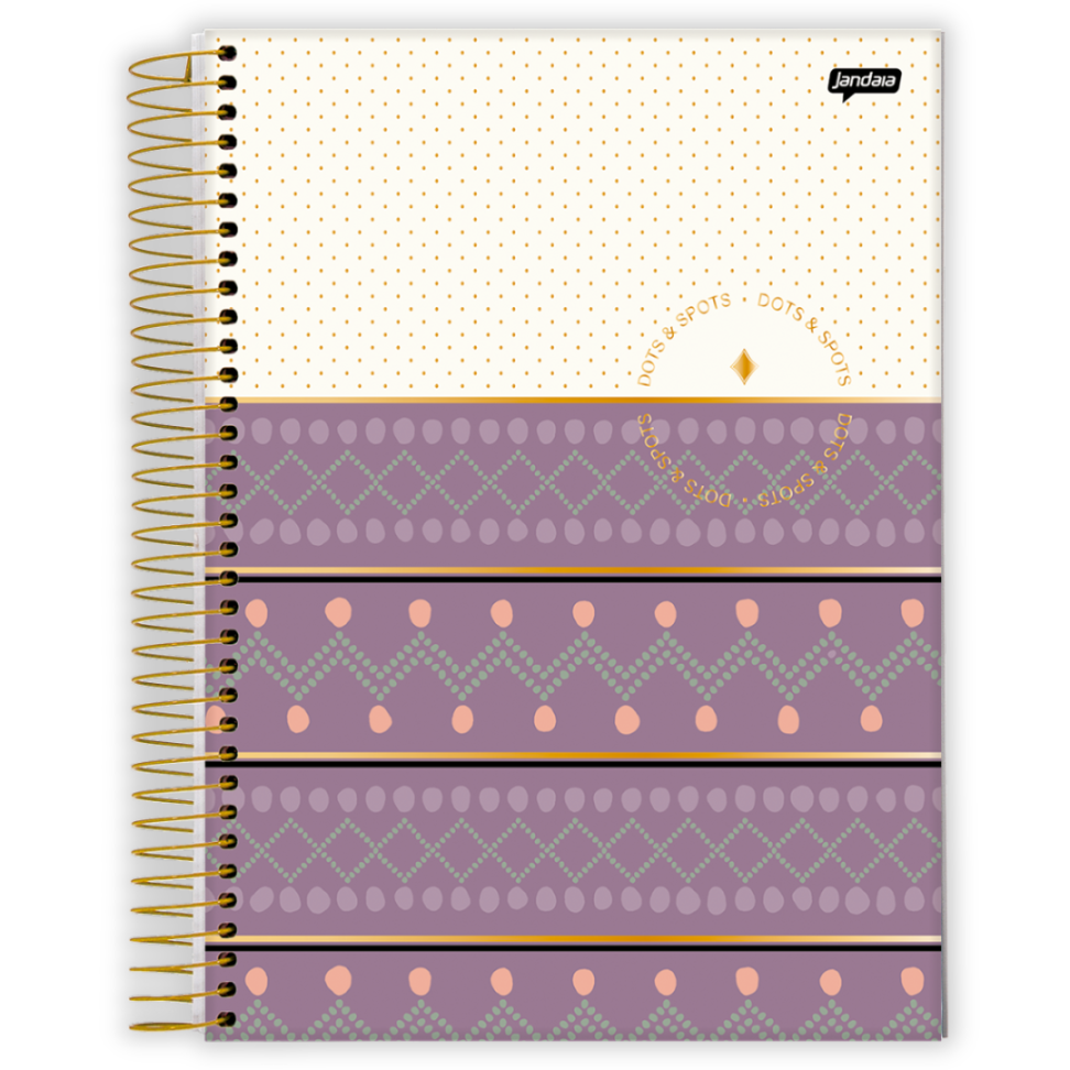 Caderno com Espiral Universitário Dots & Spots 1 Matéria Jandaia - #1