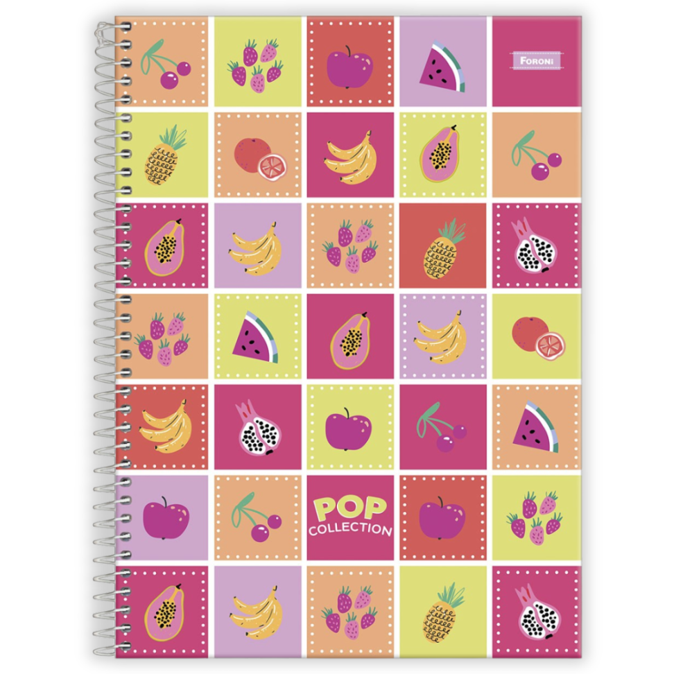 Caderno com Espiral Universitário Pop Collection 1 Matéria Foroni - #1