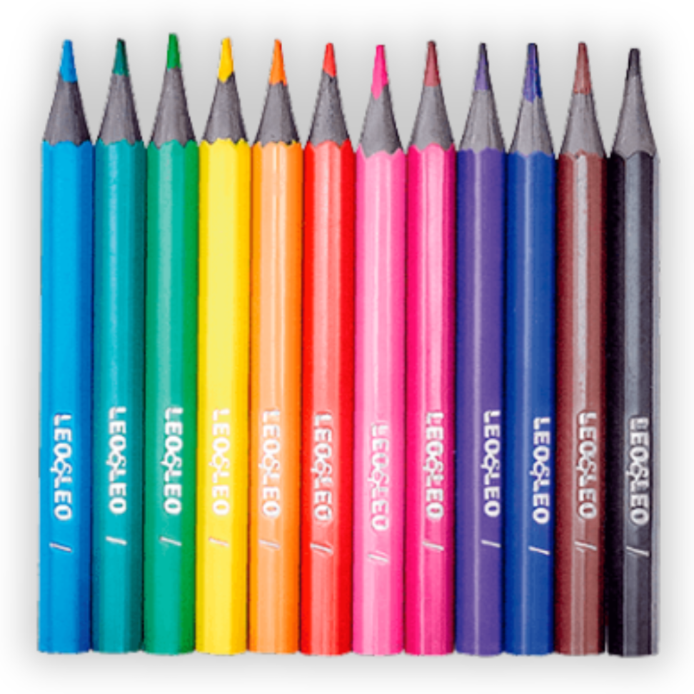 Lápis de Cor Mini 12 Cores Linha Eco Leo e Leo - #2