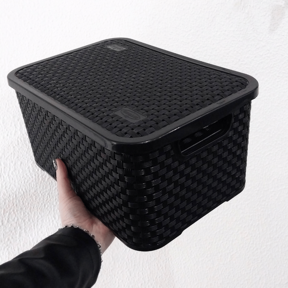 Caixa Organizadora Rattan Preto 8L Nitron - #4