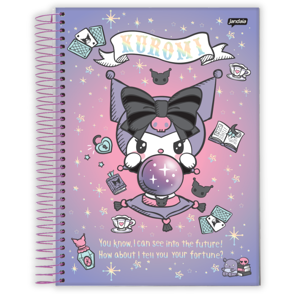 Caderno com Espiral Universitário Kuromi 1 Matéria Jandaia - #1