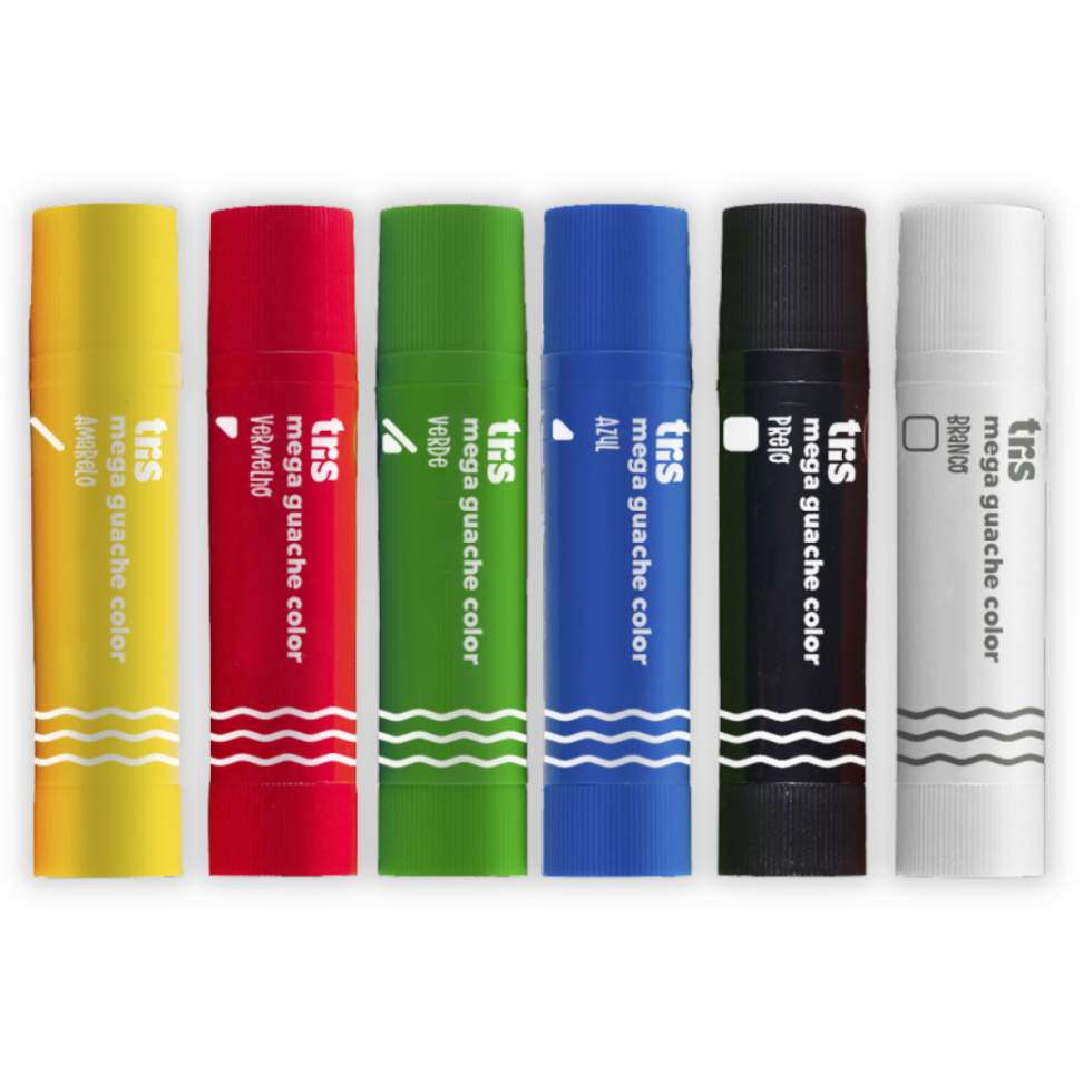 Tinta Guache em Bastão 6 Cores Mega Color ADD Tris - #2