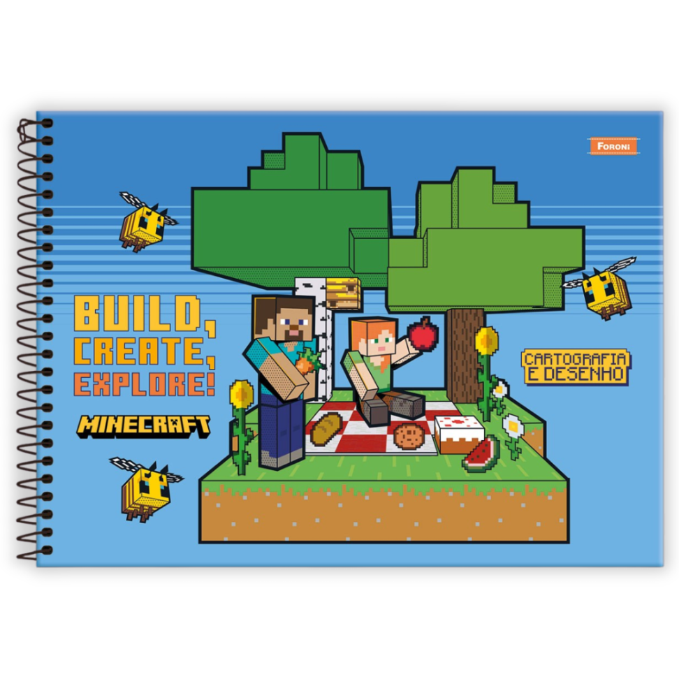Caderno de Cartografia e Desenho Minecraft Foroni - #2