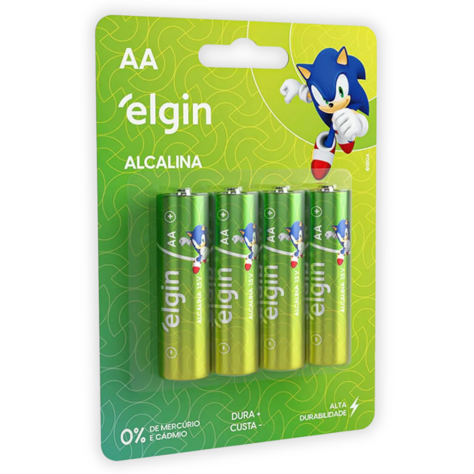 Pilha Alcalina AA 4 Unidades Sonic Elgin