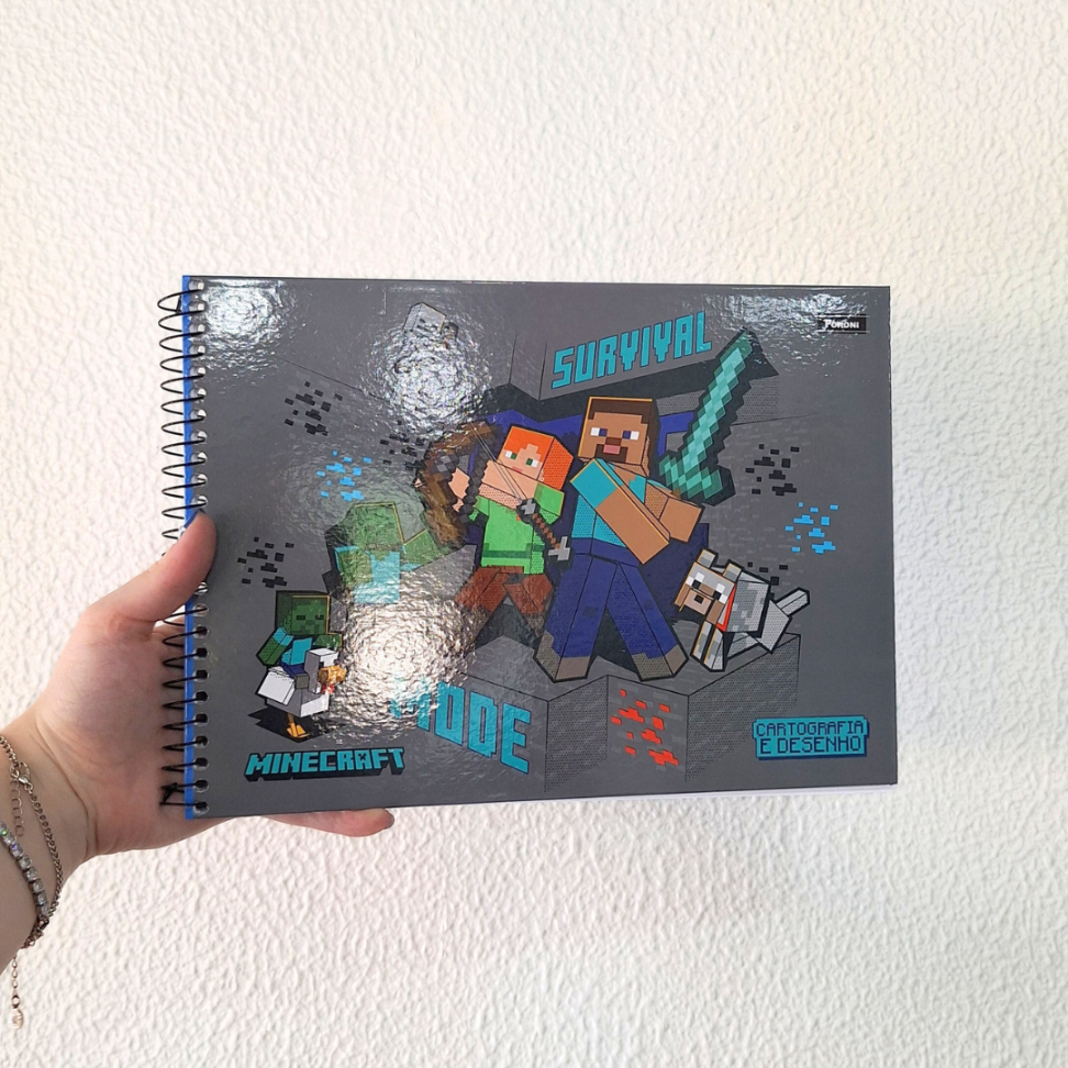 Caderno de Cartografia e Desenho Minecraft Foroni - #6