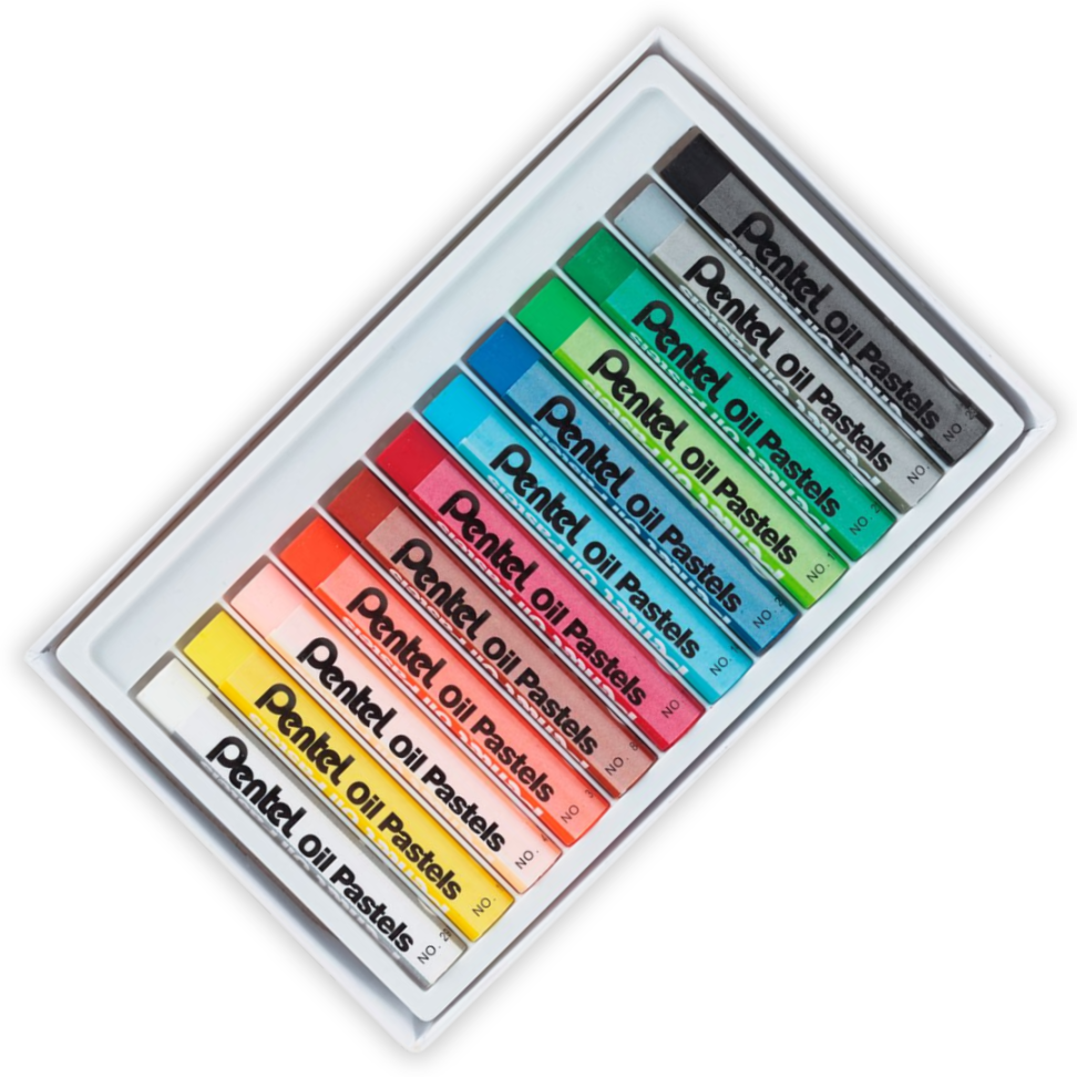 Giz Pastel Oleoso 12 Cores Arts Pentel - #1