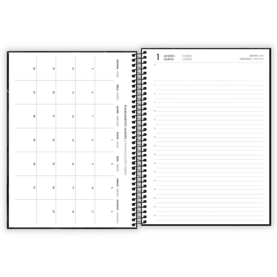 Agenda Executiva Espiral Diária Grande Spot Neutra 2026 Tilibra - #5
