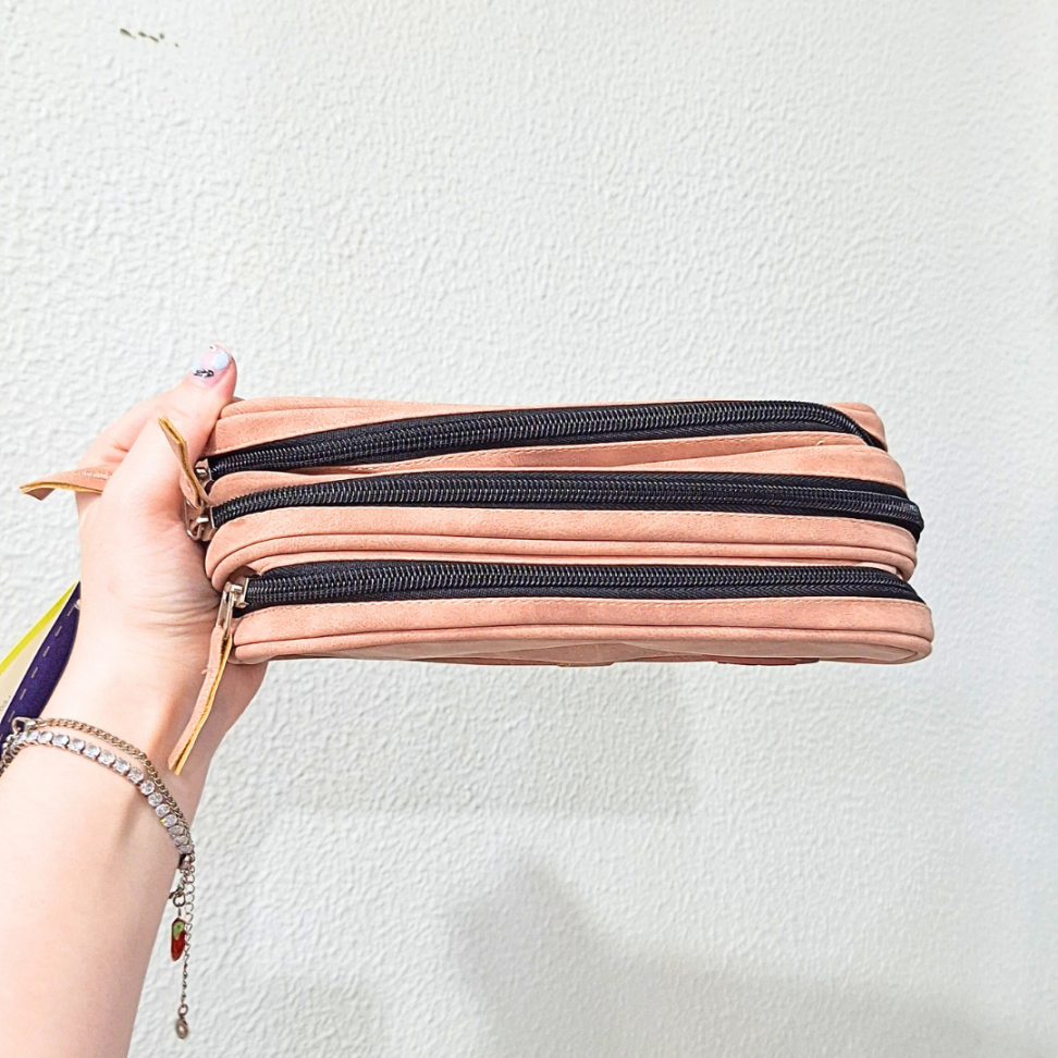 Estojo Triplo Camurça Bege Packn'Go - #1