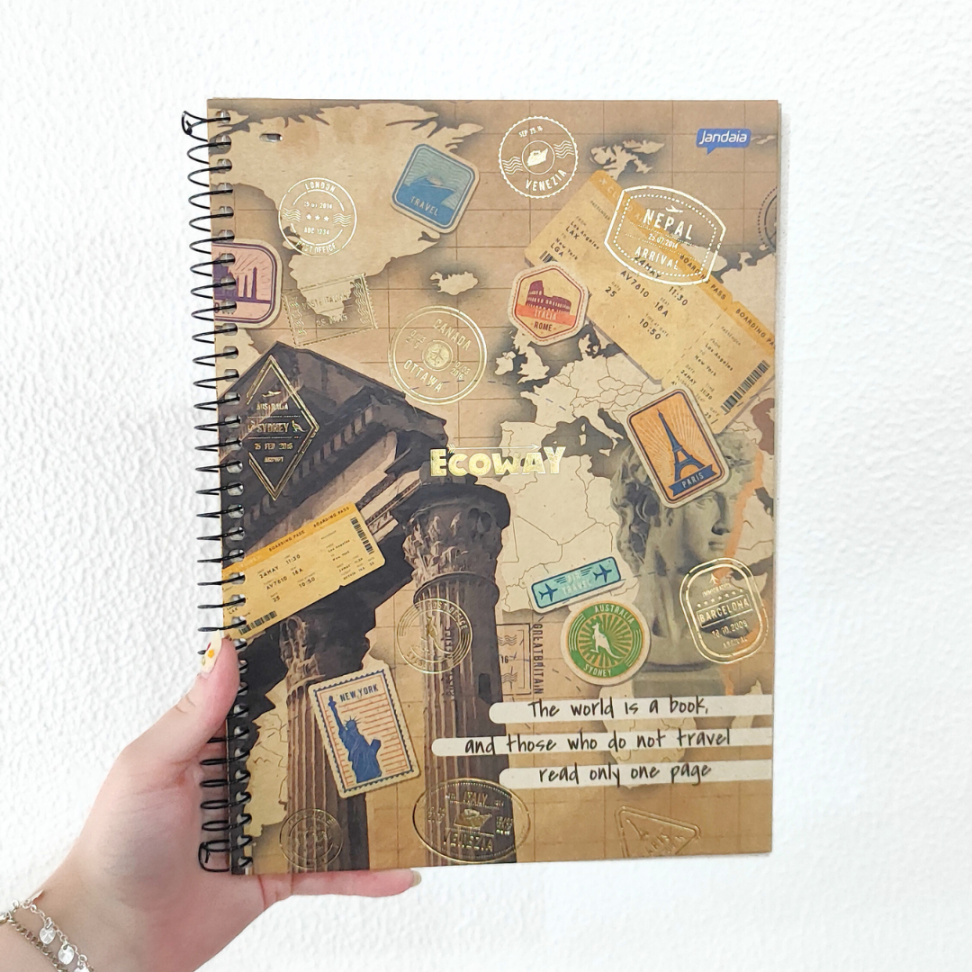 Caderno com Espiral Universitário Eco Way 1 Matéria Jandaia - #1