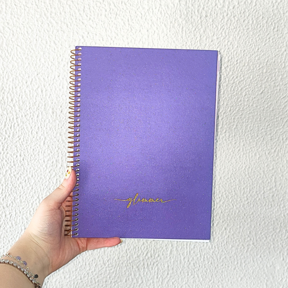 Caderno com Espiral Colegial Glimmer 1 Matéria Animativa - #1