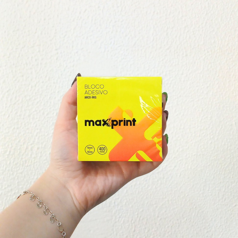 Bloco Adesivo Arco-Íris 76mm x 76mm 7 Cores Maxprint - #4