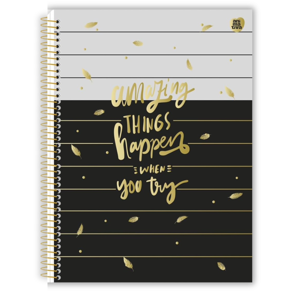 Caderno com Espiral Universitário Happen 10 Matérias Animativa - #1