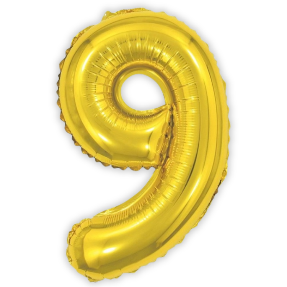 Balão Metalizado 40cm Número 9 Make+ - #2