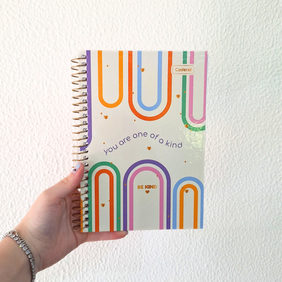 Caderno com Espiral Pequeno 1/4 Be Kind Cadersil - #7